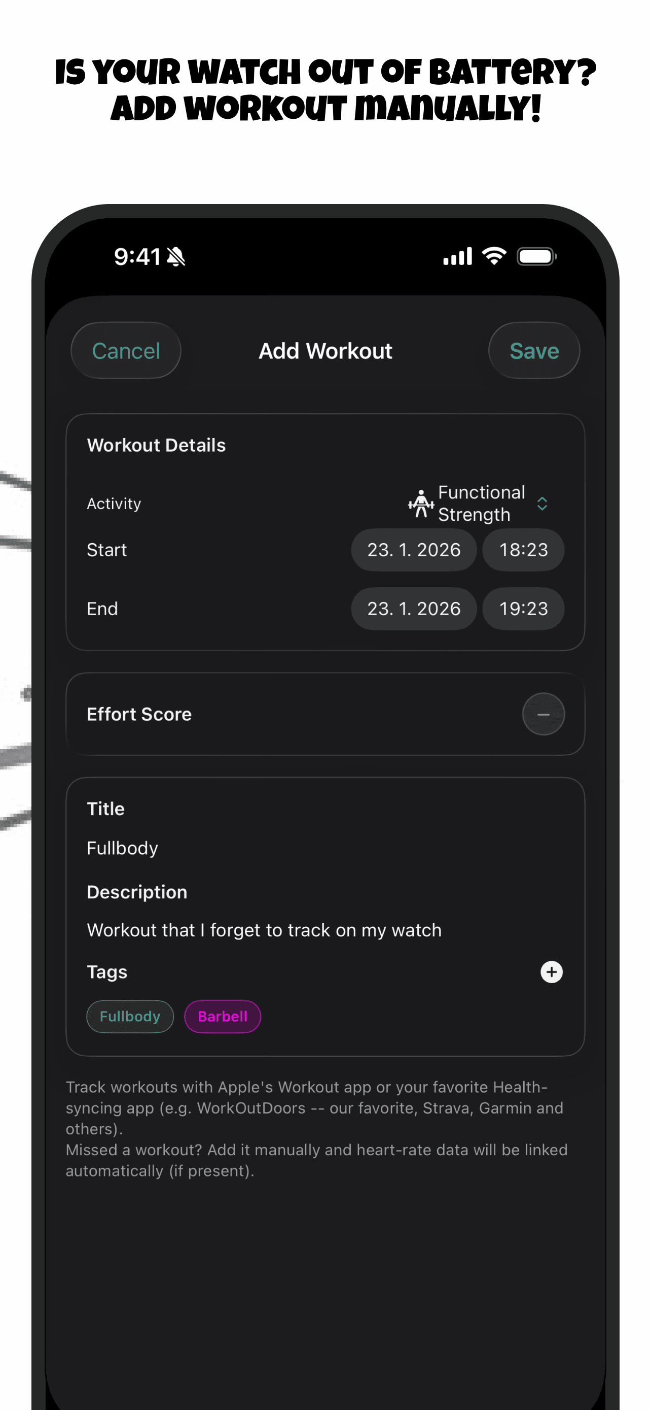 Zone Training Log App Store screenshot 8